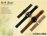 VOKUSS G14 Star Smartwatch with Rhinestone Bezel & 3 Interchangeable Straps